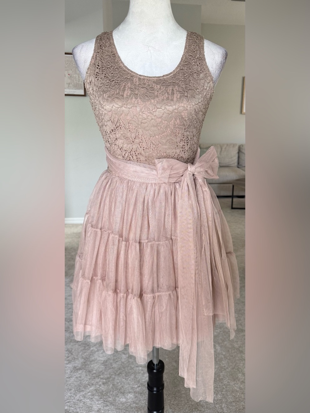 Weissman Dance Costume Taupe Dress